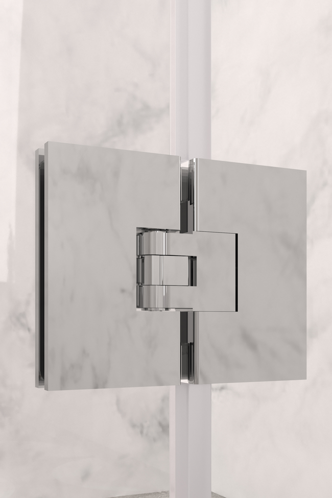 Door hinge (glass mounted)