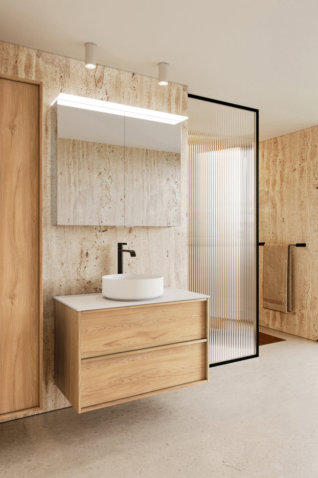 Cabinet with round countertop basin Casa H08