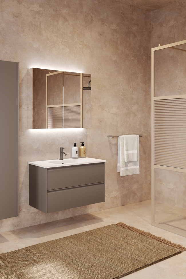 Cabinet with ceramic basin Luna L01