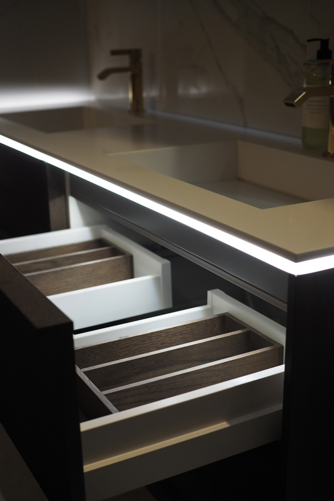 Lighting under basin