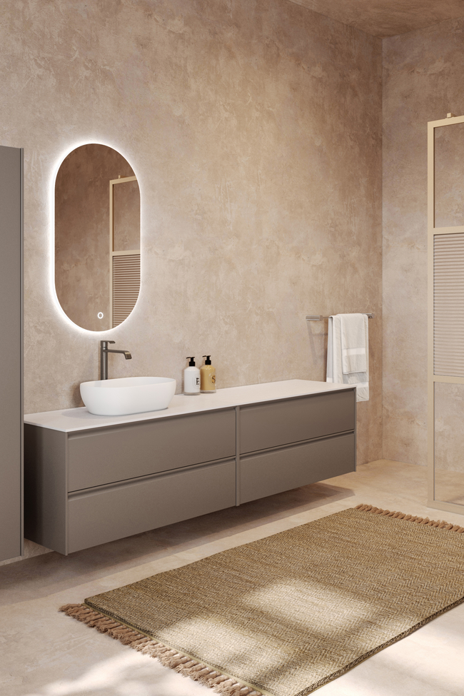 Tupla-allaskaluste ovaalilla malja-altaalla Luna L13