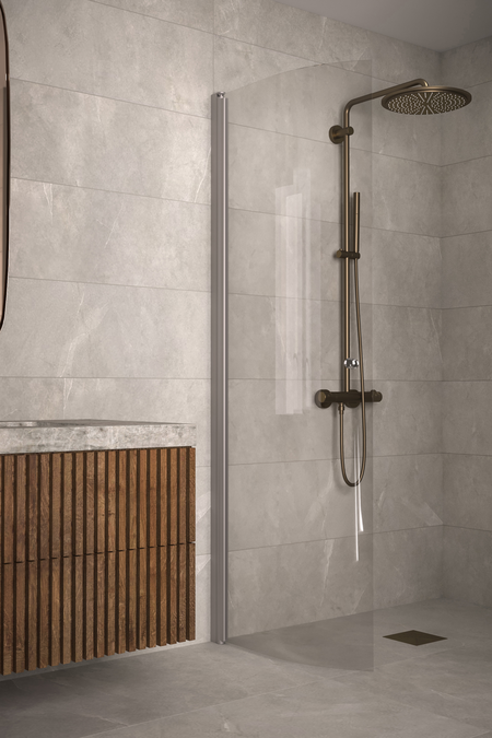 Curved hinged shower screen Classic 122