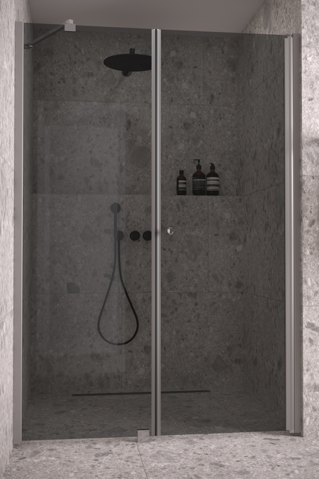 Alcove fitting with a fixed wall and hinged door Classic 141 (101+102)