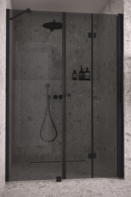 Alcove fitting with a fixed wall and folding door Classic 142 (101+103)