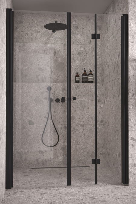 Alcove fitting with a hinged and a folding door Classic 144 (102+103)