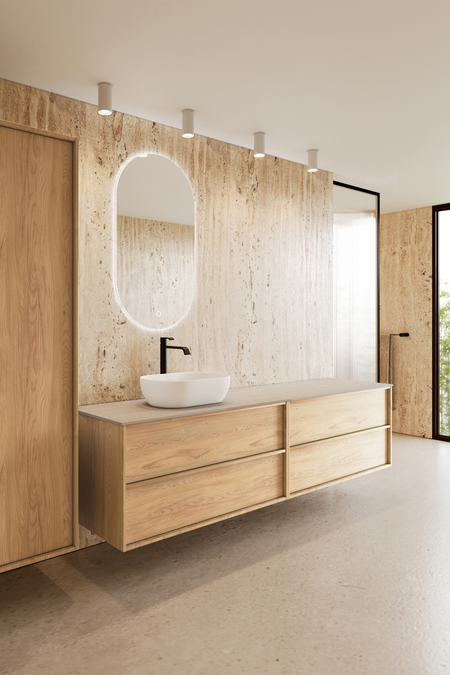 Tupla-allaskaluste ovaalilla malja-altaalla Casa H13