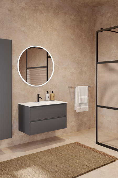 Cabinet with Duratek basin Luna L03