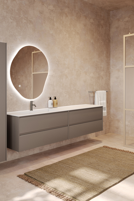 Double cabinet with Corian basin Luna L06