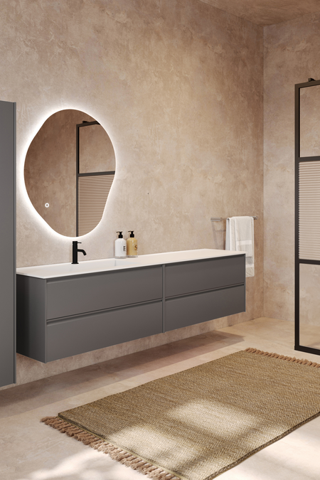 Double cabinet with Corian basin Luna L06