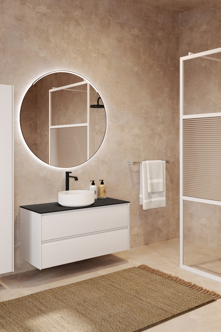 Cabinet with round countertop basin Luna L08