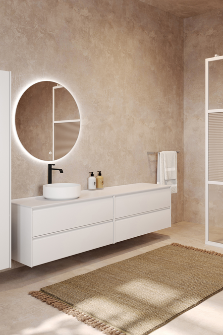 Tupla-allaskaluste pyöreällä malja-altaalla Luna L09