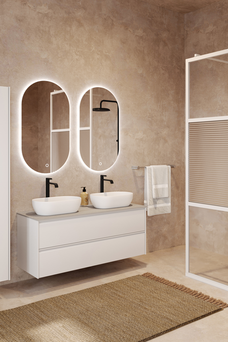 Allaskaluste kahdella ovaalilla malja-altaalla Luna L14