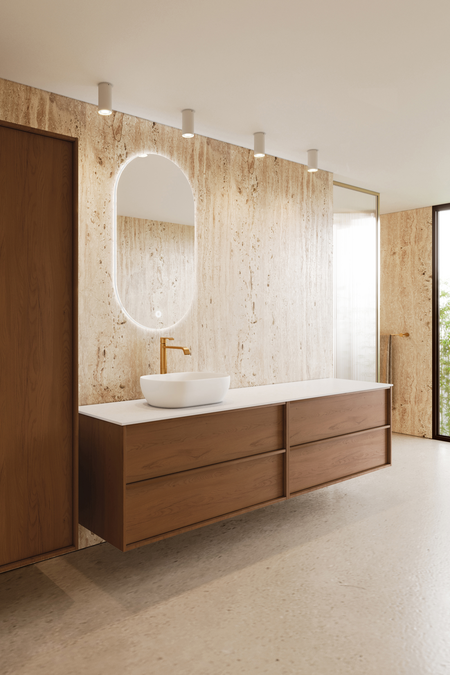 Tupla-allaskaluste ovaalilla malja-altaalla Casa H13