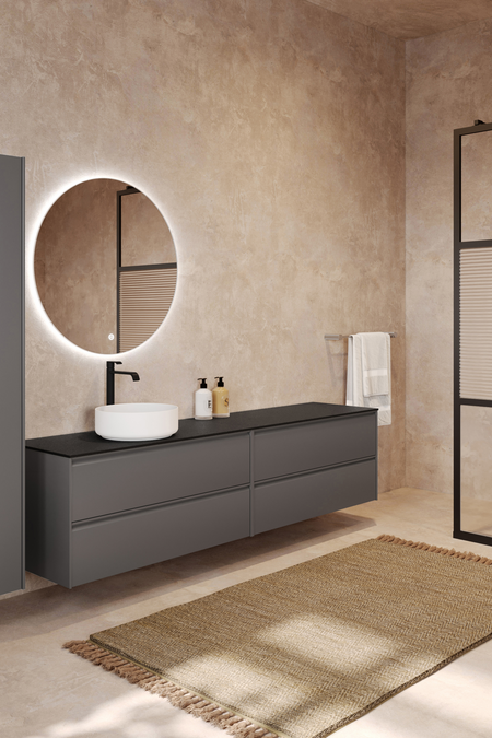 Tupla-allaskaluste pyöreällä malja-altaalla Luna L09