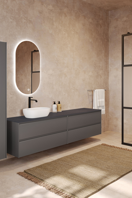 Tupla-allaskaluste ovaalilla malja-altaalla Luna L13