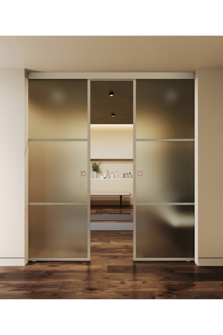 Wall mounted double sliding doors with soft closing Inne W2T Tokyo