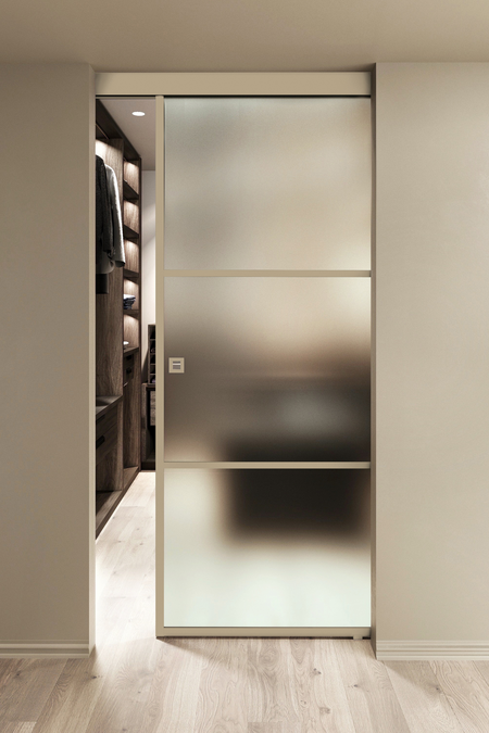 Wall mounted sliding door with soft closing mechanism Inne W1T Tokyo
