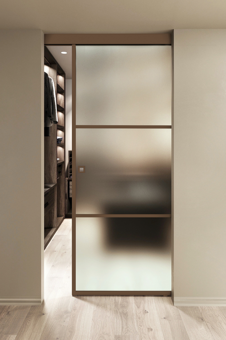 Ceiling mounted sliding door with soft closing mechanism Inne C1T Tokyo
