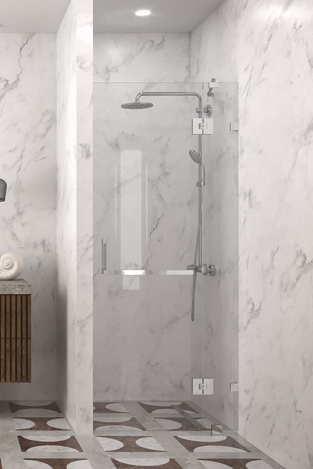 Hinged shower screen with a fixed part Vetro 521