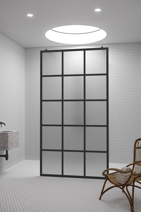 Walk-in shower screen Bläk 714 Paris